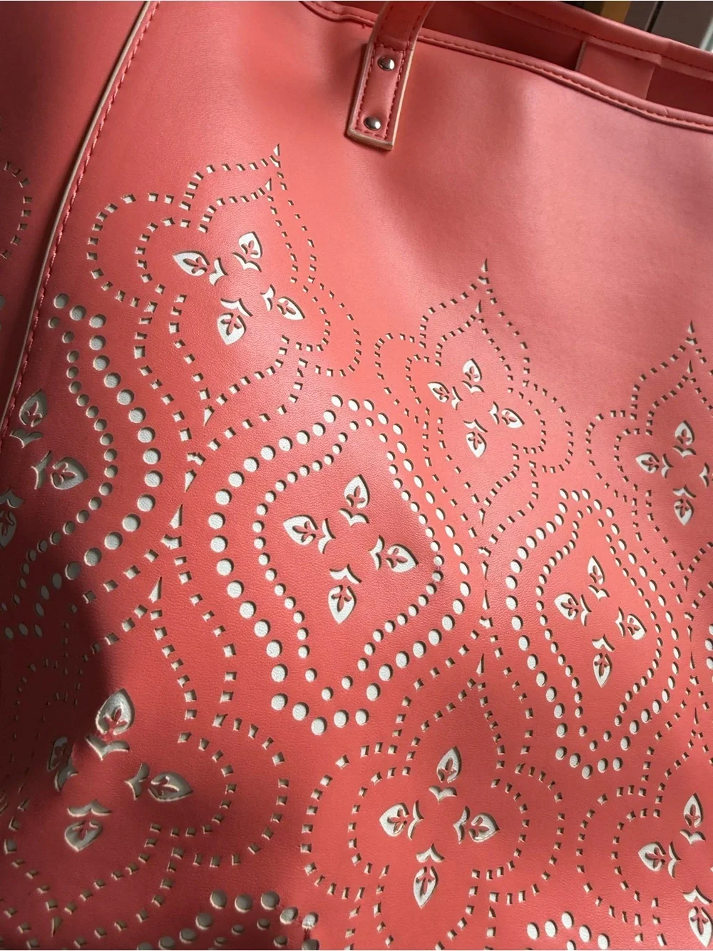 NWOT Vera Bradley Coral Pink Studded Tote